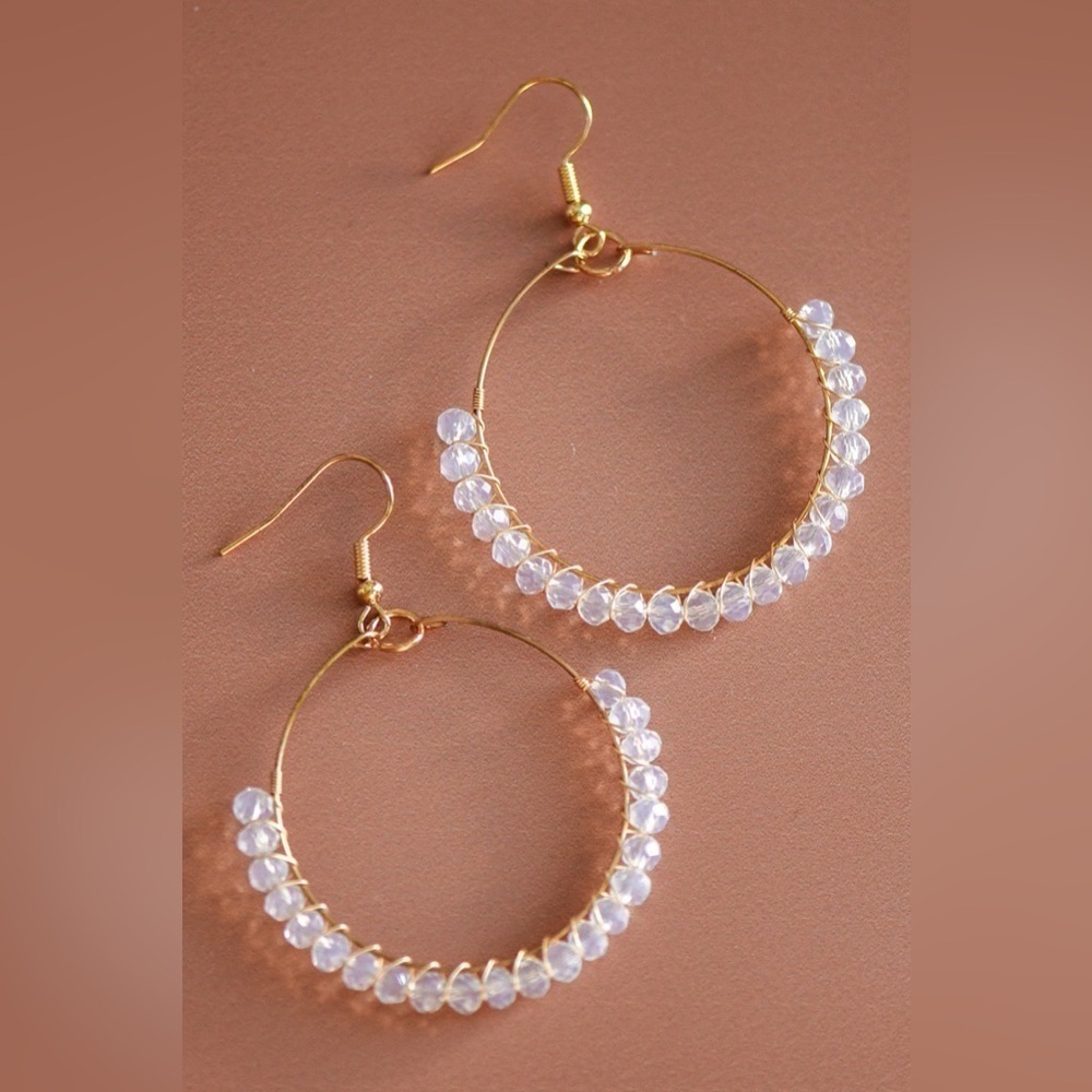 Boho Circle drop earrings